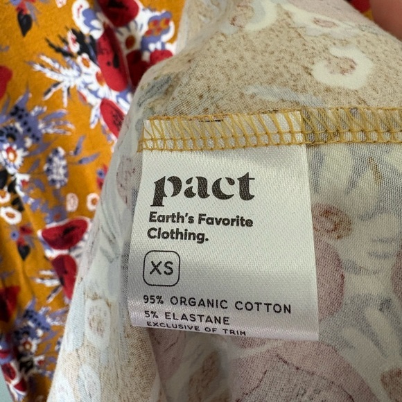 Pact organic cotton XS fit & flare open-back midi dress with pockets! NWOT - Picture 4 of 5